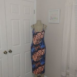 Tie dye body control dress